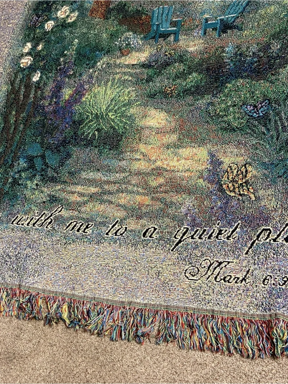 Garden Path Woven Wall Tapestry Throw 